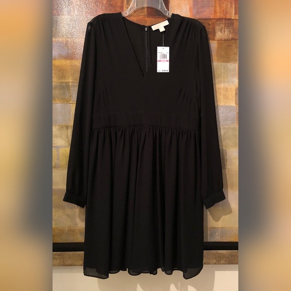 MICHAEL KORS LS Black Dress sz 10 NWT - Picture 5 of 8